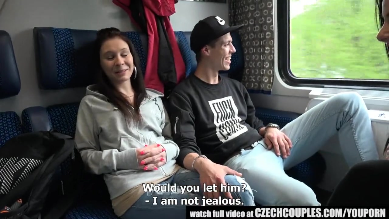 FFMM Hot sex video real teens fucks in Czech train for money