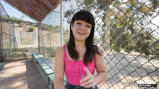 Mochi Mona gets fucked on a baseball field