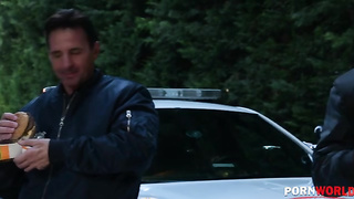 Anissa Kate Shalina Devine Angela Heart - Robbers Get Out of Jail with a DP Orgy - Busty MILF Group