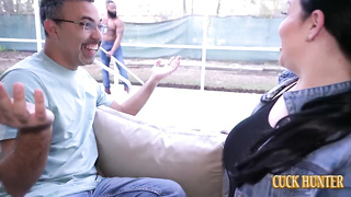 BBW Wife Mandi May Cuckolds With Pool Guy