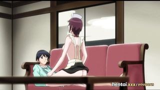 Hentai.xxx - Horny busty Maid loses her Virginity to a fat Cock