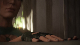 Lara Croft in the woods