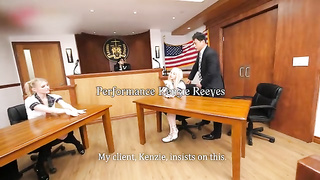 Kenzie Reeves & Melody Marks - The Court Room Cock Case