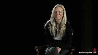 19 Year Old With Huge Natural Tits Gets Humiliated And Fucked In Public