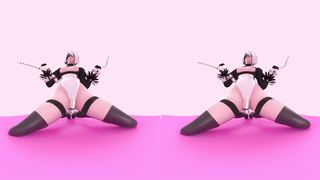 NIER AUTOMATA 2B TEASED BY TENTACLES 1080p HD VR ANIMATION