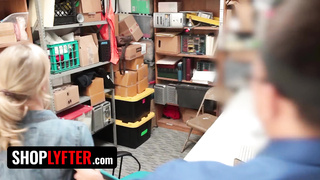 Shoplyfter - Skinny Blonde Cutie Emma Hix Gives Her Pussy To Security Officer To Get Out Of Trouble.