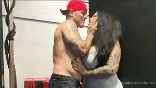 Samantha mack gets pounded in a gym