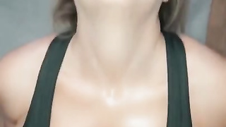 Blonde titfuck