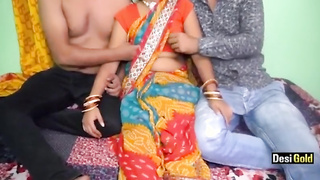 Threesome with Indian Mature Couger Lady_homemade