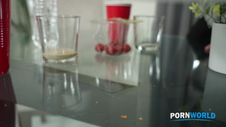 Sex Crazed Asian Marica Hase Laps Up Cum After Birthday DP Surprise