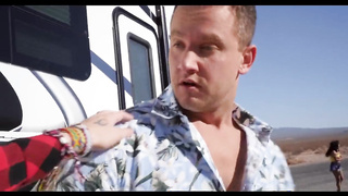 Cheating With Busty Slut Quietly Next To Girlfriend