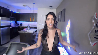 Vanessa Sky - Rebellious Daughter - Tiny, Ebony, Tattoo, Dad