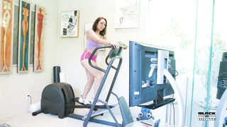 Horny Busty Teen Lilly Hall begging two sales rep to fuck her hard