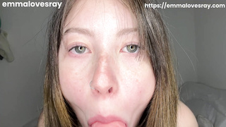 ASMR GF Suck Your Cock, Cum in my Mouth.