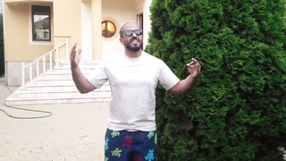 blonde tatted slut fucked by two guys