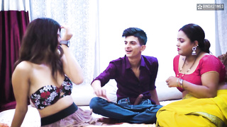 Desi Indian Step-Mom teaches How to Fuck with Step Son and Step Daughter