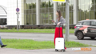 XXX Gorgeous Tourist Baby Doll Gets Covered In Cum After Stranger DP Sex