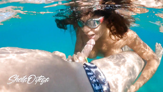 Sheila Ortega Sucking & Fucking me underwater meanwhile snorkeling