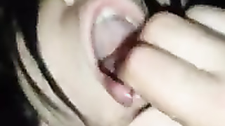 cute girl fuckeb by her bf giving cute expression