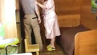 Old plump step mom with saggy boobs & guy