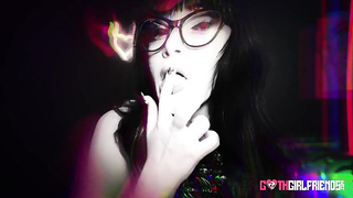 CURVY TATTOOED TRIPPI ROSE'S CUM-TASTIC TIME AS A GOTH GIRLFRIEND