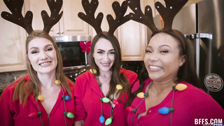 Aria Kai, Adriana Maya, Nade Nasty - Santa Got Caught - BFFS