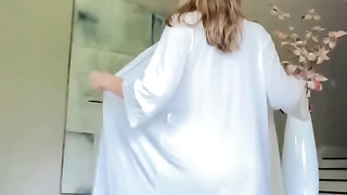 Ashley Tervort Nude Robe Strip Video