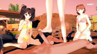 Лиза против Дзётаро дрочка ножками 1 серия