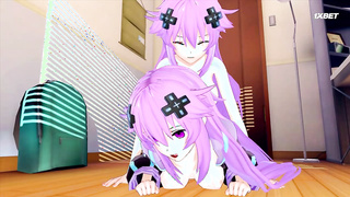 Hyperdimension Neptunia Нептун против Нептуны 3 серия