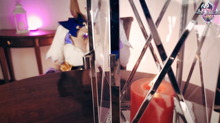 Bimbo Cosplayer With Braces Amber Roleplays Genshin Witch - Amber Hallibell