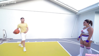 Porn Video - Stepsister Interrupts Basketball Game for Outdoor Shower Sex & Creampie