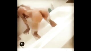Sexy celeb babe show her naked bdy in the bathroom
