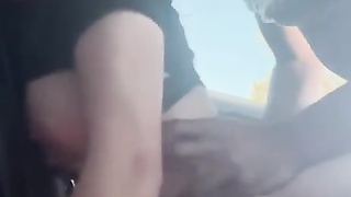 Fine ass Lightskin Teen getting backshots in the backseat of the CAR