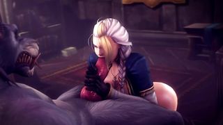 2019 SFM Porn World of Warcraft - Girl And Wolf - HD 720p