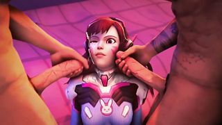 2 Cumshots On D.va Pretty Face Overwatch SFM HD 720p