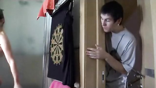 Surprise Russian MILF and lick her