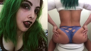 Sensual Panty montando Dildo