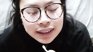 Cute Asian Teen Have Cum On Her Pretty Face