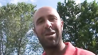 Italian stallion fuck on the beach black hair milf with gorgeous and big tits