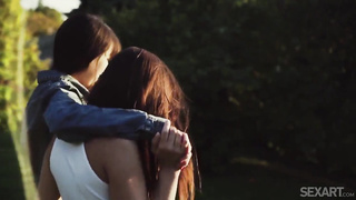 Lesbian Girls In A Park...