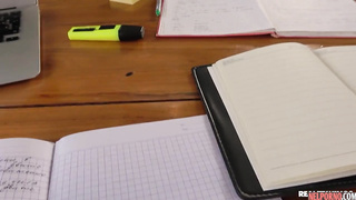 Kriss Kiss Student in panties enjoys anal with buddy