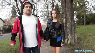 Exotic Euro Babe (Amirah Adara) tricked to Fuck a stranger while her BF waits