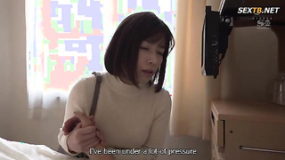 [SONE-024] A poor wifes secret part-time job in a uniform that makes her big breasts pop out