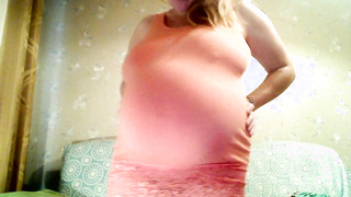 Pregnant and showing off