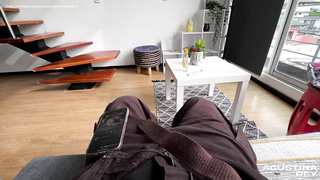 I detonate my big-ass step-aunty's tight, wet asshole when she visits me in whore heels