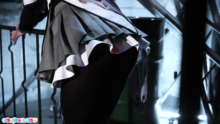 Ria Kurumi Strips and Masturbates in Hot Cosplayer Show porn