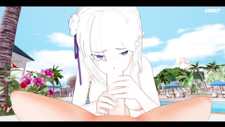 Секс с Эмилией из Ре Зеро 2 серия