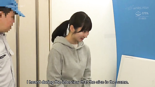 [NHDTC-078] The perverted manager repeatedly gropes the breasts of a plain, big-breasted girl who kn