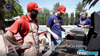 Penelope Kay Juegos Cremosos con mi Padrastro y mi Hermanastro Sub Esp