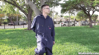 MIA KHALIFA - Smoking Hot Mia Khalifa Is Kind Enough To Help A Fan Lose His Virginity